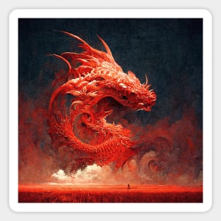 colorful painting of great design for dragons lovers Magnet